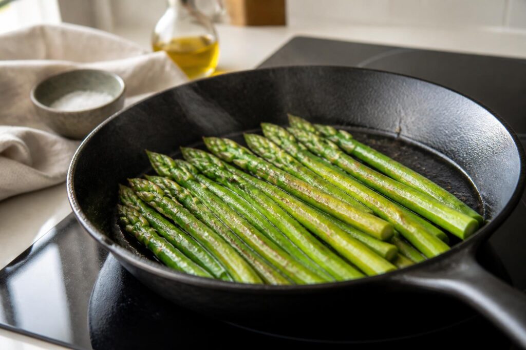 découvrez comment cuire les asperges à la poêle rapidement pour conserver toutes leurs saveurs et leur croquant. une méthode simple et délicieuse pour sublimer ce légume printanier.