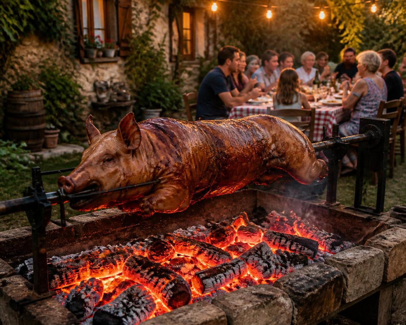 découvrez comment organiser un festin convivial avec un cochon à la broche à domicile. astuces et conseils pour réussir un repas savoureux sans sortir de chez vous.