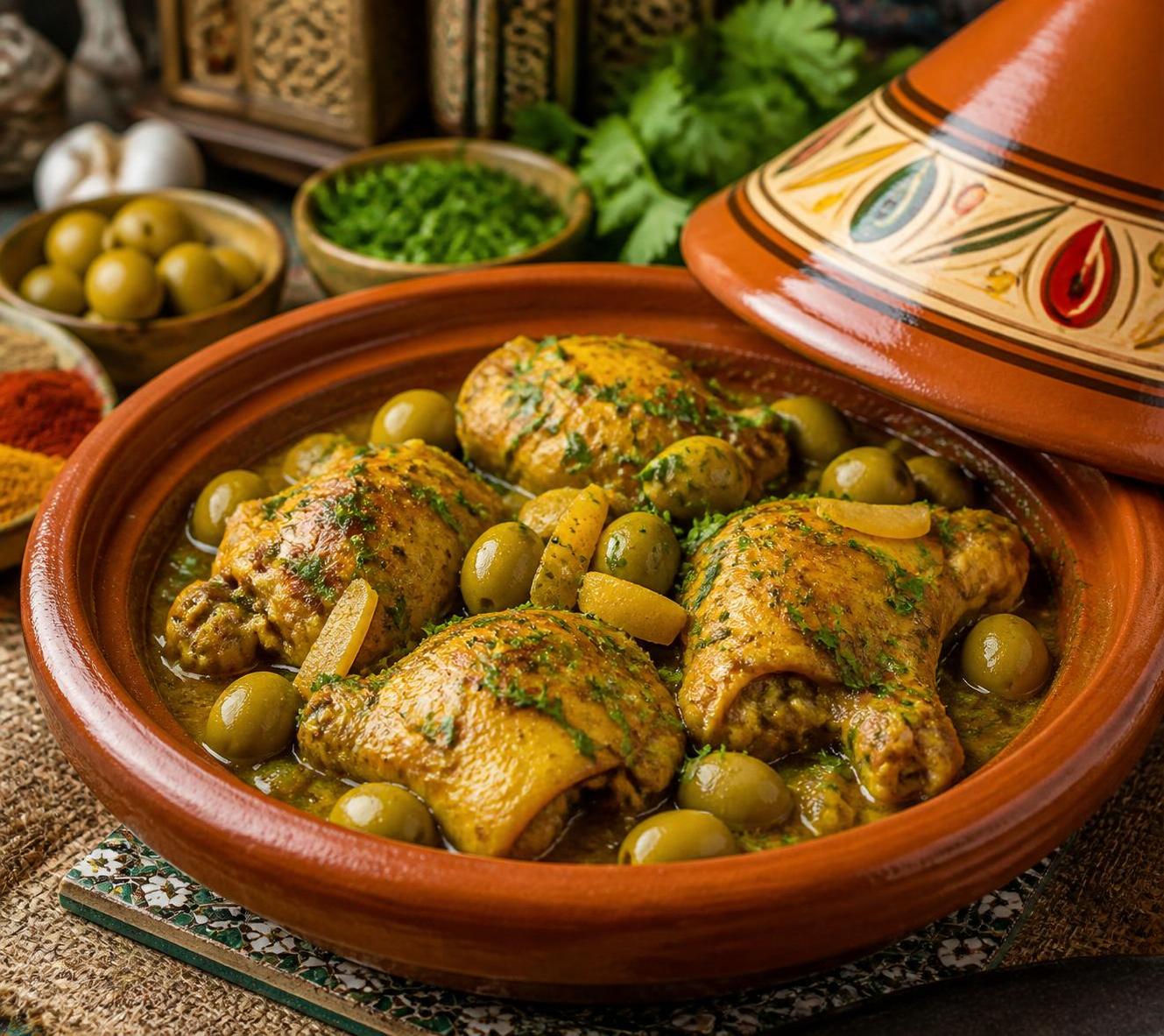 découvrez le tajine poulet aux olives, une recette savoureuse et authentique qui marie tradition et saveurs méditerranéennes pour un repas parfumé et convivial.