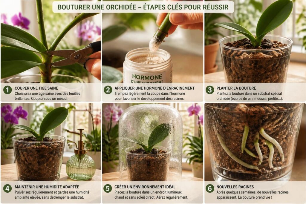 découvrez les étapes clés pour réussir la bouture d’orchidée et multiplier vos plantes facilement chez vous. conseils pratiques pour des boutures saines et florissantes.