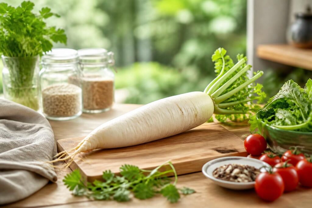 découvrez pourquoi le daikon, ce radis japonais aux vertus écologiques et nutritionnelles, s'invite de plus en plus dans nos recettes saines et gourmandes.