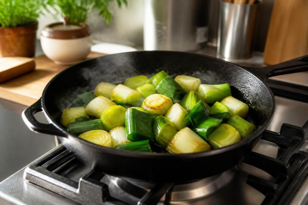 découvrez comment cuire rapidement les poireaux à la poêle pour conserver toutes leurs saveurs et vitamines. une méthode simple et saine pour des repas délicieux et équilibrés.