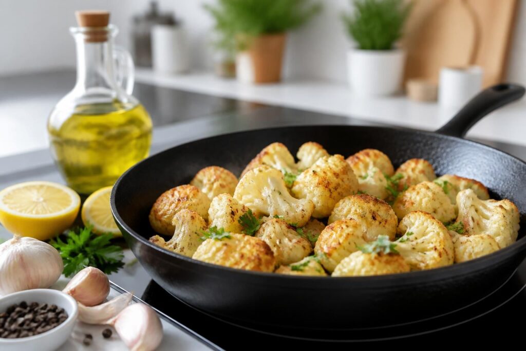 découvrez notre recette rapide de chou-fleur à la poêle, un plat savoureux et sain parfait pour un repas équilibré et gourmand en toute simplicité.