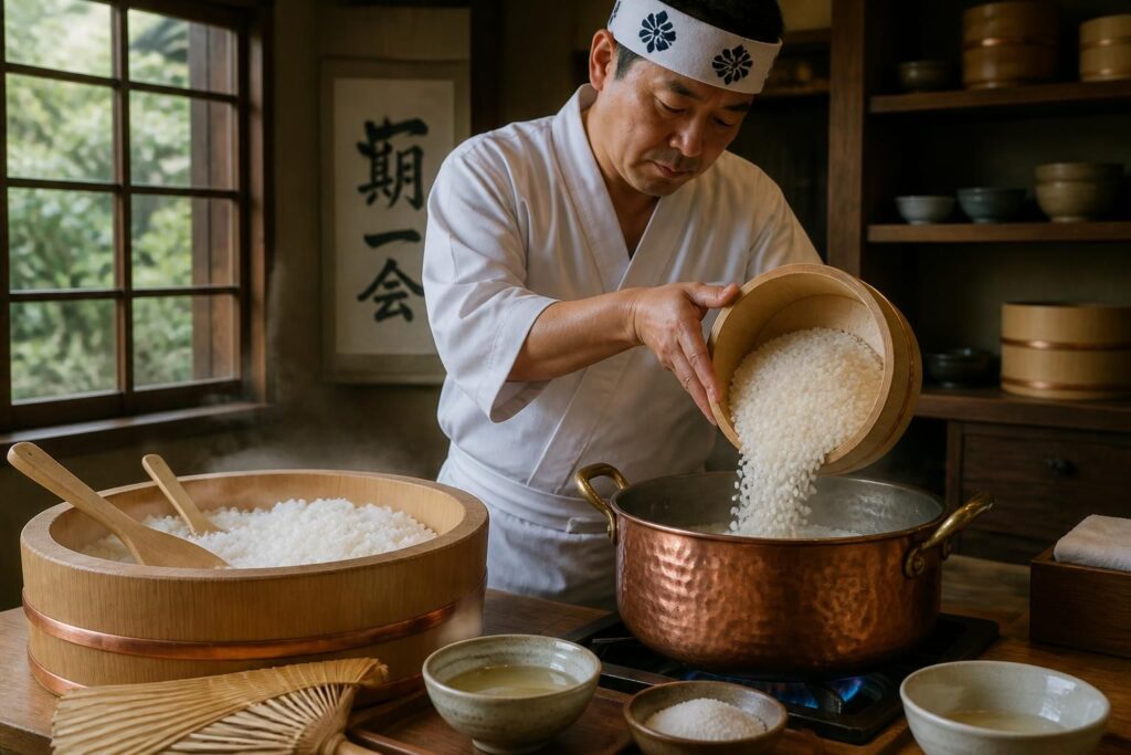 découvrez les astuces d’un chef pour cuire du riz à sushi parfaitement, avec une texture idéale pour vos créations culinaires japonaises.