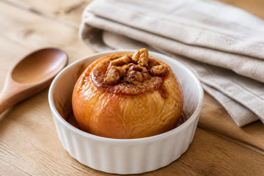 découvrez comment préparer facilement une pomme au four, un dessert sain et savoureux, grâce à notre astuce simple pour régaler toute la famille.