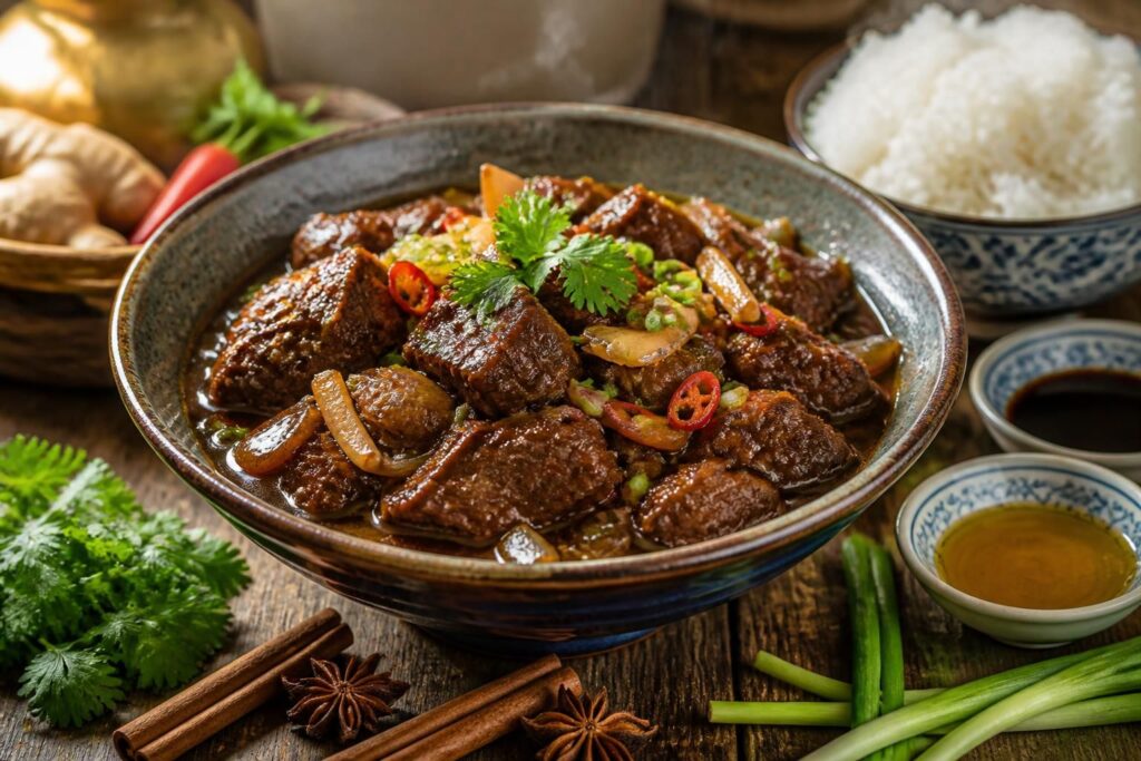 découvrez la recette du bœuf mijoté asiatique, un plat fondant et parfumé, idéal pour régaler vos papilles avec des saveurs authentiques et délicates.