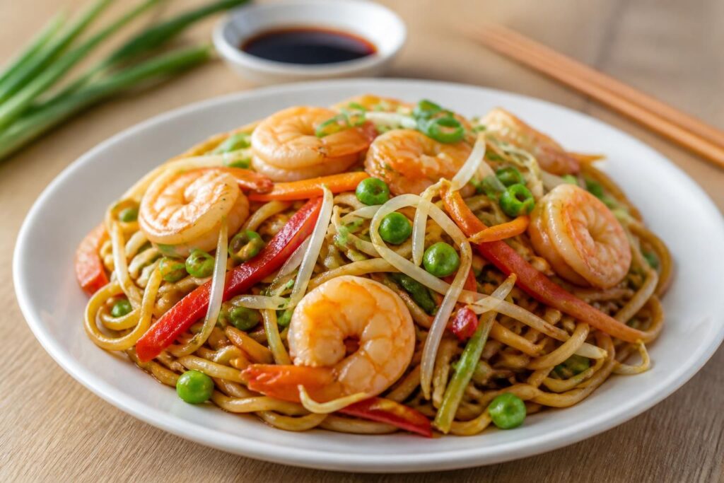 découvrez notre recette de nouilles chinoises aux crevettes, facile et rapide à préparer, pour un plat savoureux qui ravira vos papilles à coup sûr.
