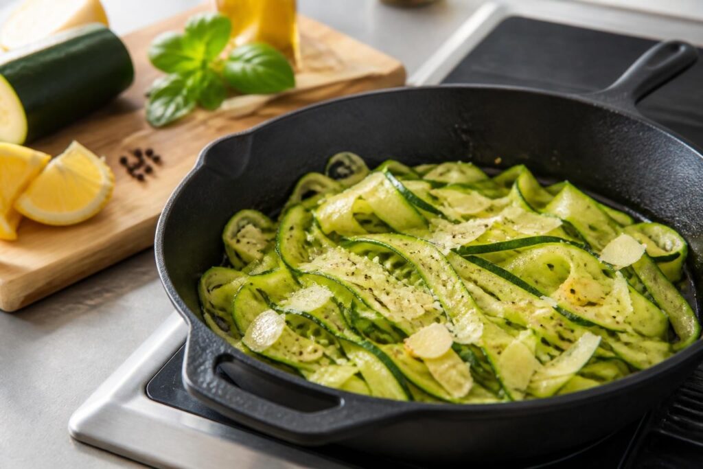 découvrez comment préparer des tagliatelles de courgettes à la poêle, une recette simple, légère et savoureuse pour un repas healthy et gourmand.