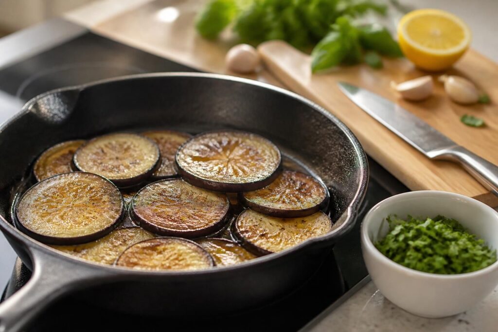 découvrez nos astuces simples pour réussir la cuisson de l'aubergine à la poêle, pour un plat savoureux et rapide à préparer.