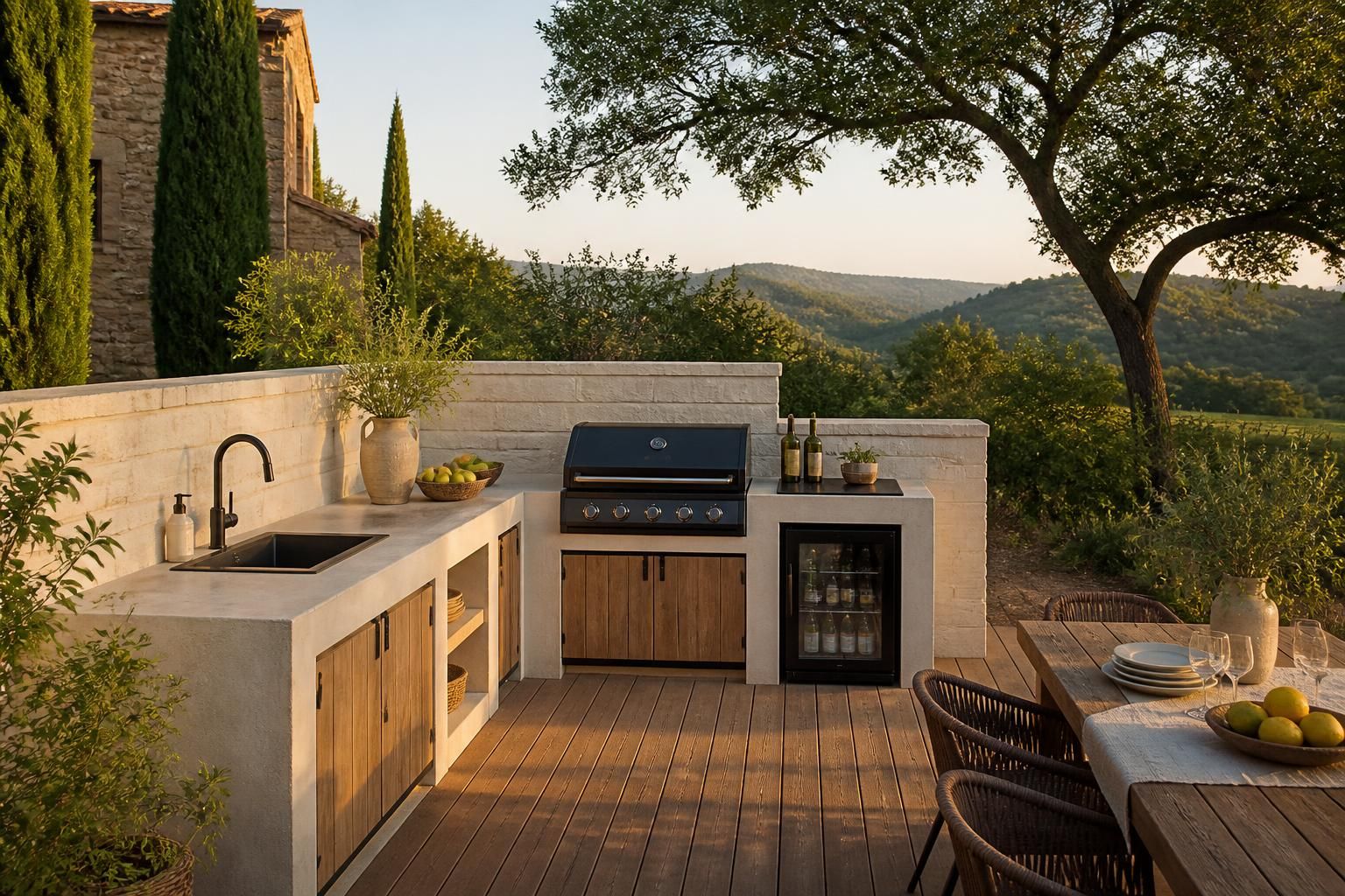 découvrez comment une cuisine extérieure en béton cellulaire allie solidité, durabilité et design pour créer un espace convivial et esthétique dans votre jardin.
