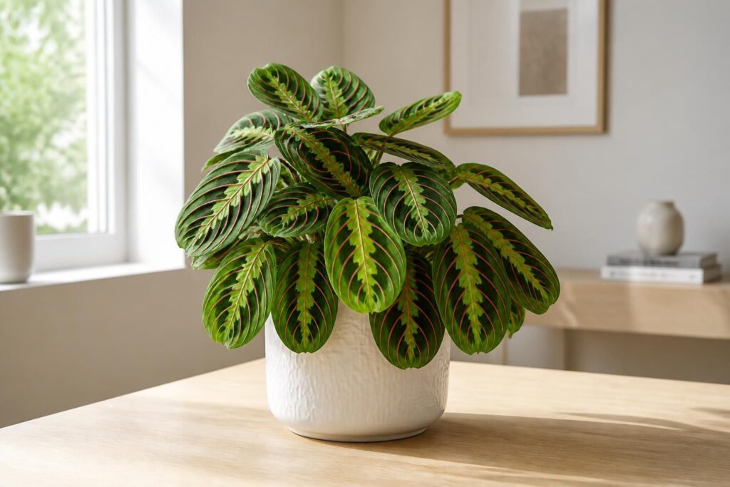 découvrez nos conseils d'entretien pour garder votre maranta, plante d’intérieur aux feuilles éclatantes, en pleine santé et pleine de vie toute l'année.
