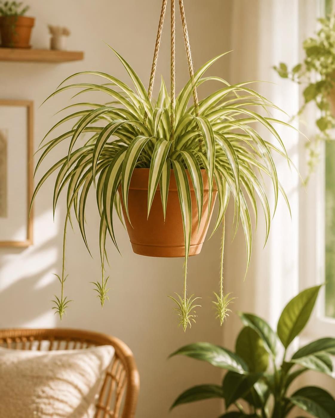 apprenez les gestes simples pour entretenir votre plante araignée à la maison et la garder saine et vigoureuse toute l'année.