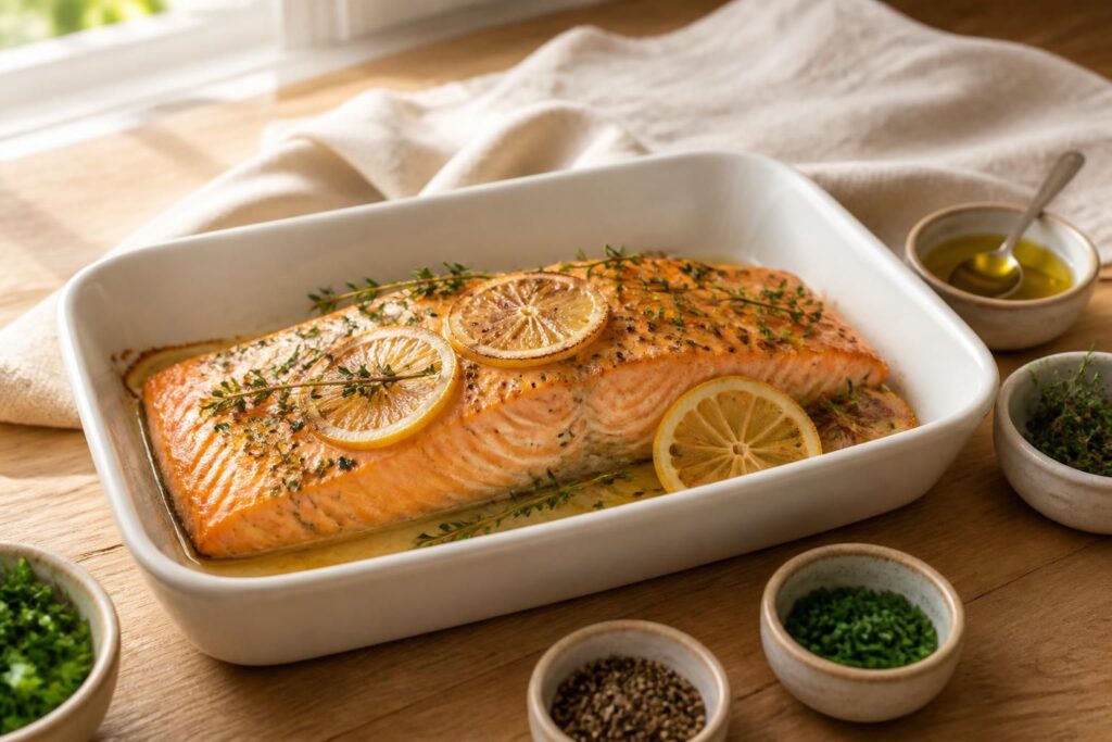 découvrez nos astuces simples pour préparer un saumon au four savoureux et léger, parfait pour un repas sain et délicieux à la maison.
