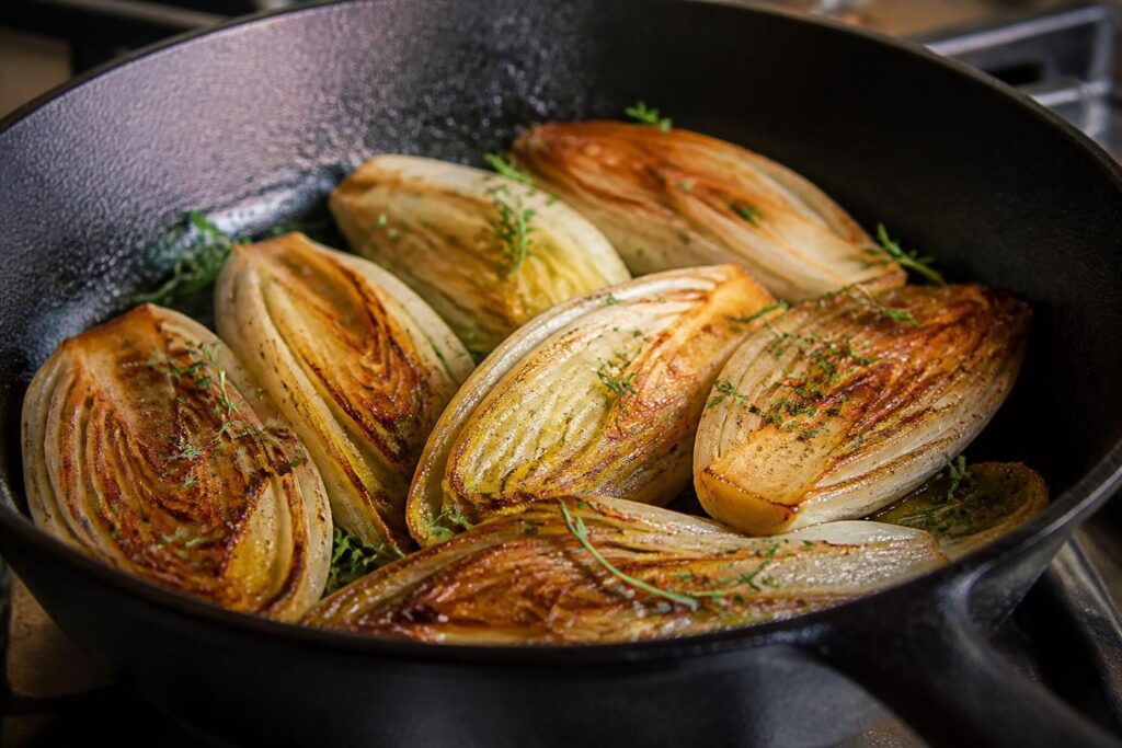 découvrez comment réussir des endives braisées à la poêle, un plat fondant et savoureux grâce à nos astuces simples et efficaces.