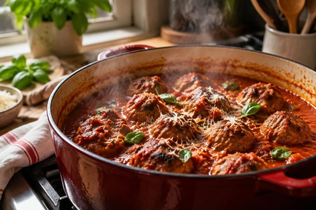 découvrez une recette familiale de boulettes de viande en sauce, mijotées doucement pour une viande tendre et des saveurs généreuses.