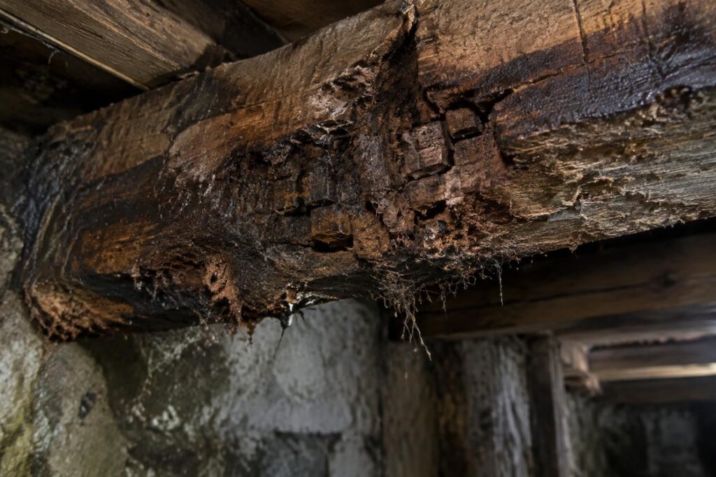découvrez coniophora puteana, un champignon qui attaque les bois humides de la maison : signes d’infestation, risques et solutions pour protéger votre habitat.